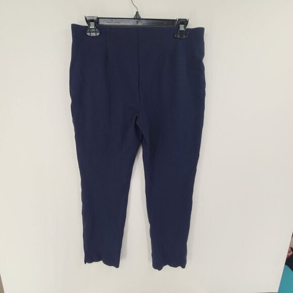 Chico's Women's Dress Ponte Knit Pants  NavyBlue Size S Pull On Strech Office - Picture 4 of 7
